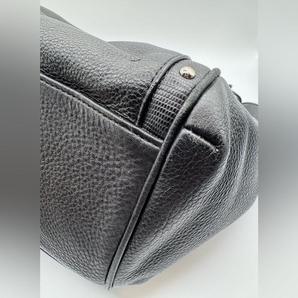 Coach Black Park Leather Carrie Tote | Good Used Condition - Picture 10 of 17